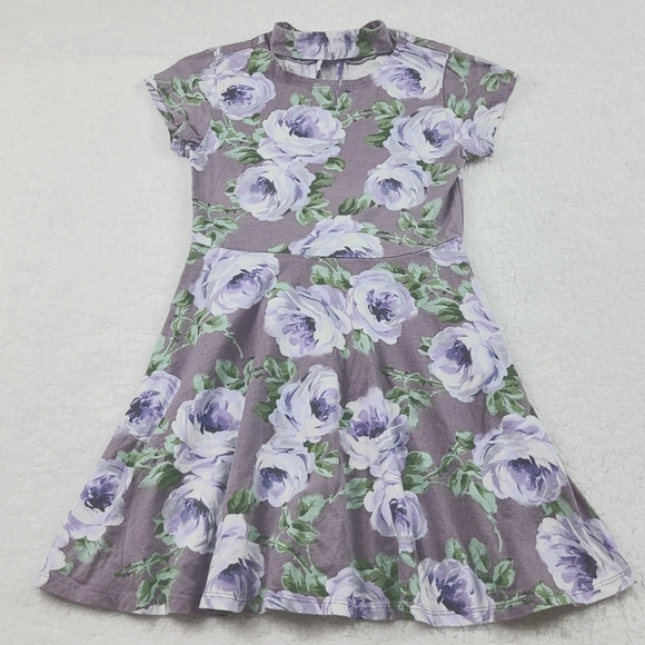 The Childrens Place Girls Dark Pink Gray Dresses Size Small 5/6 - Picture 7 of 12